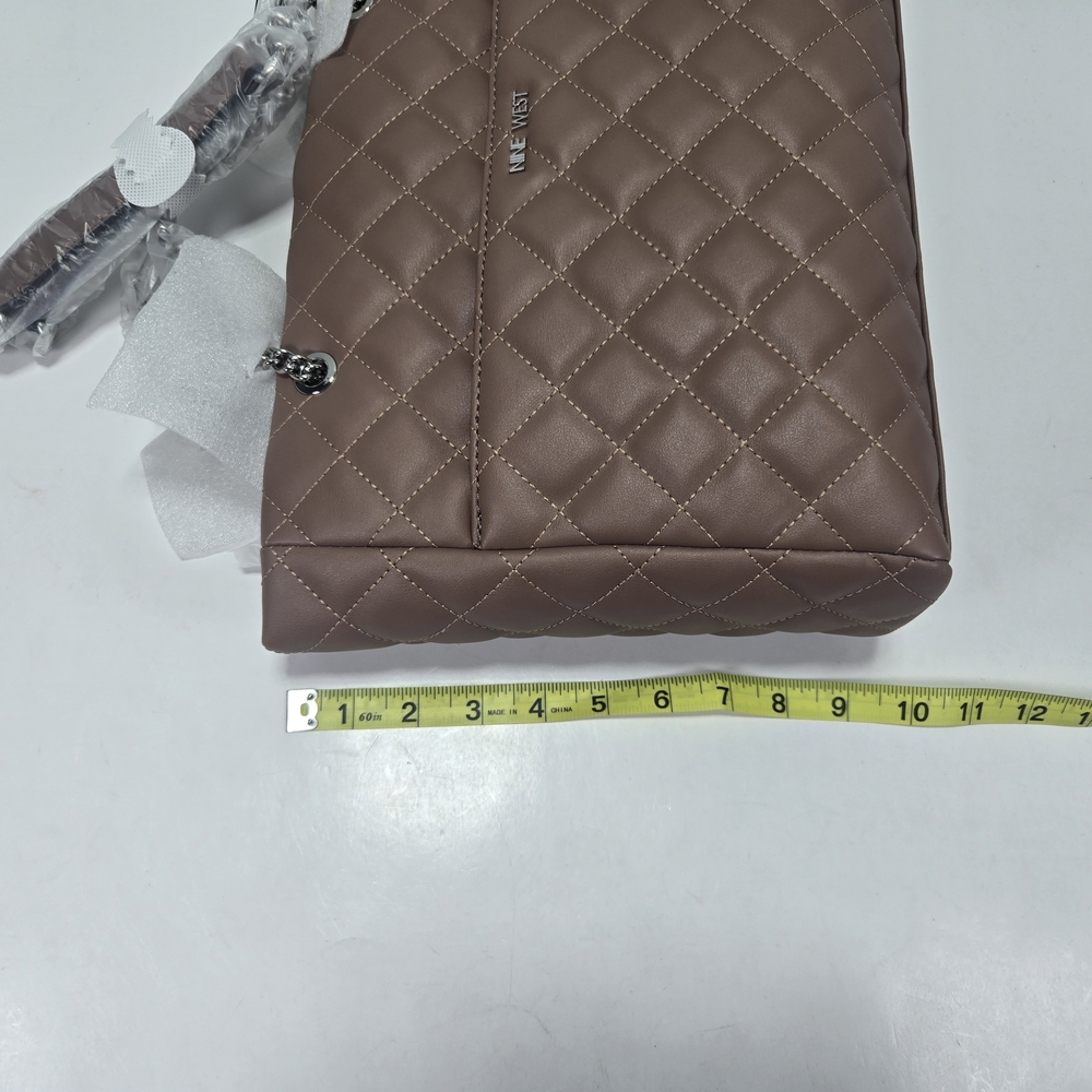 Nine West Loew Convertible Crossbody Quilted Sable Tan Brown Shoulder Bag - Picture 6 of 10